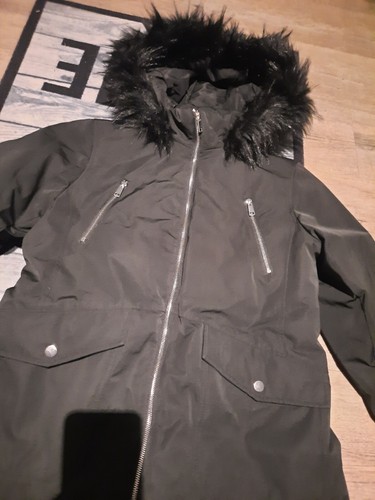 Damen Winterjacke Schwarz M Neu, Damen Jacke Schwarz Mit Fellmütze M Neu - Bild 2 von 6