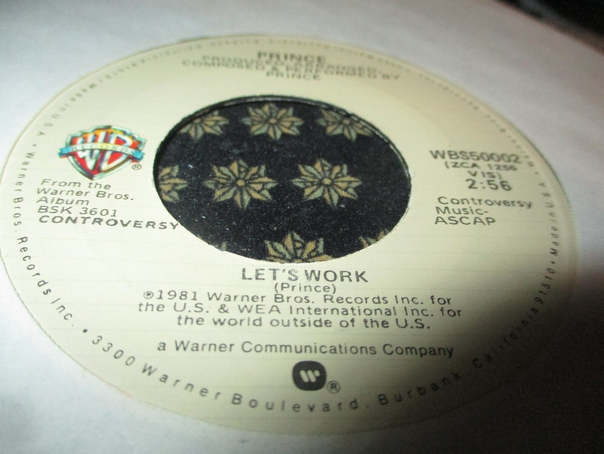 英7” Prince Lets Work / Ronnie, Talk To Russia K17922 WARNER BROS /00080 Prince Let's Work Ronnie Talk to Russia 7