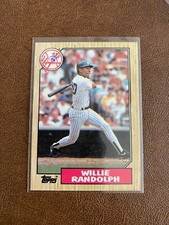 1987 Topps Baseball miscut wrong back error card Willie Randolph