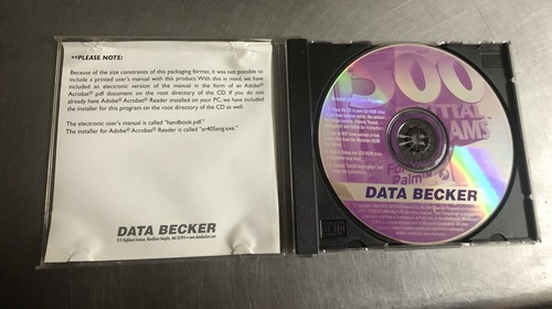 Data Becker 500 for Palm OS Computing Platform CD Rom Free USA SHIPPING - Picture 2 of 2