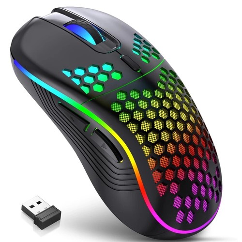 Ratón Gaming Inalámbrico 2.4G, Iluminación RGB, Ratón Carga con DPI Ajustable - Imagen 10 de 10