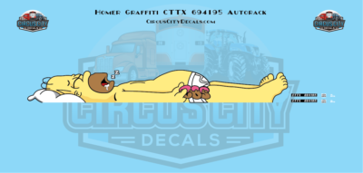 #ad Homer CTTX 694195 Multi Max Autorack Railroad Graffiti N 1:160 Scale Decal Set $12.97