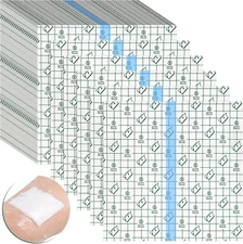 BBTO 50 Pieces Transparent Clear Adhesive Bandage Stretch Large Waterproof Film 