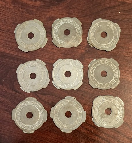 9 Vintage Metal 45 RPM Record Adapters Inserts Webster Chicago ...