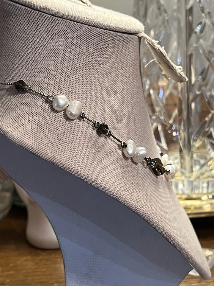 Collar de perlas y amatista retiradas plata de ley-Silpada.16 pulgadas Foto 2 de 4