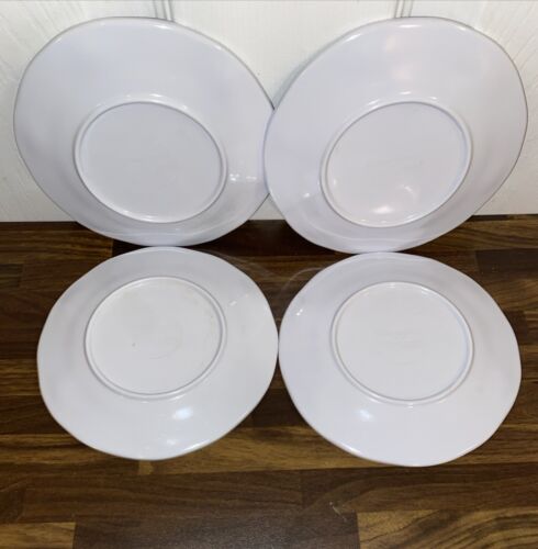 (4) CYNTHIA ROWLEY NY LEMONS PLATES YELLOW GREEN BREAD SALAD 100% MELAMINE - Picture 9 of 17