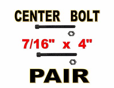 Leaf Spring Center Bolt PAIR 7//16 x 6 Fine Threaded Leaf Bolts with Nuts