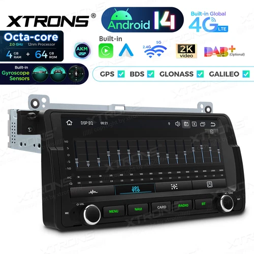 8.8" Android14 Car Stereo Radio GPS 4+64GB Gyroscope For BMW 3er E46 Head Unit