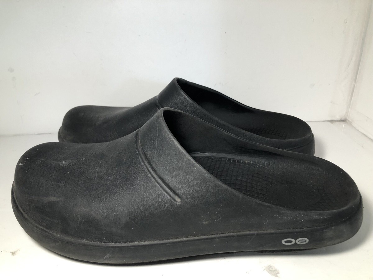 OOFOS OOCLOOG BLACK M11/W13（30cm） OOFOS OOcloog Black Slip On Clogs Men's 11 Woman's 13