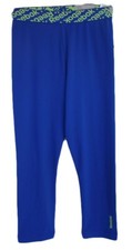 REEBOK PLAYDRY Size XS Blue Skinny Capri Workout Tights NWT Moisture Wicking