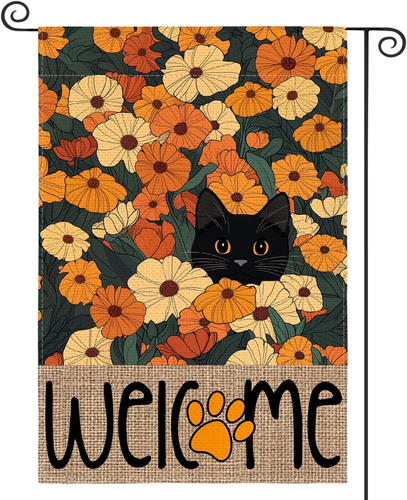 AVOIN Colorlife Spring Summer Garden Flag 12X18 Inch Double Sided Outside, Black