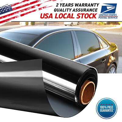 Uncut 20''x3FT  40''x16FT  Car Window Tint Film Roll with Shades 5%-20%VLT black