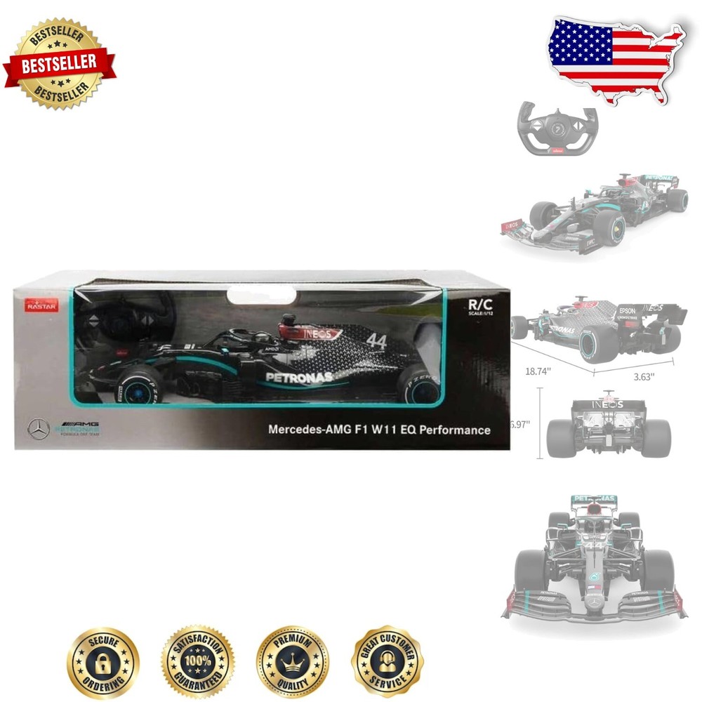 Authentic Mercedes F1 AMG W11 EQ Performance 1/12 RC Car - Realistic Racing Fun