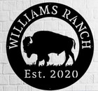 Customized American Bison Buffalo Yak Metal Name Sign Farmhouse Ranch Décor Gift