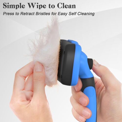 Self Cleaning Slicker Brush - Skin Friendly Deshedding Grooming Tool for Dogs - Picture 3 of 49
