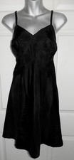 Vintage 50s 60s Black Rayon Full Slip Formula Size 34