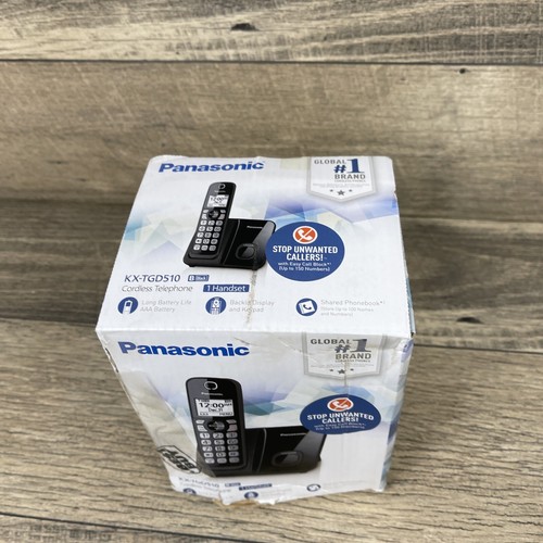 NEW- Panasonic Cordless Phone Extended Phone Range KX-TGD510B - Zdjęcie 2 z 6