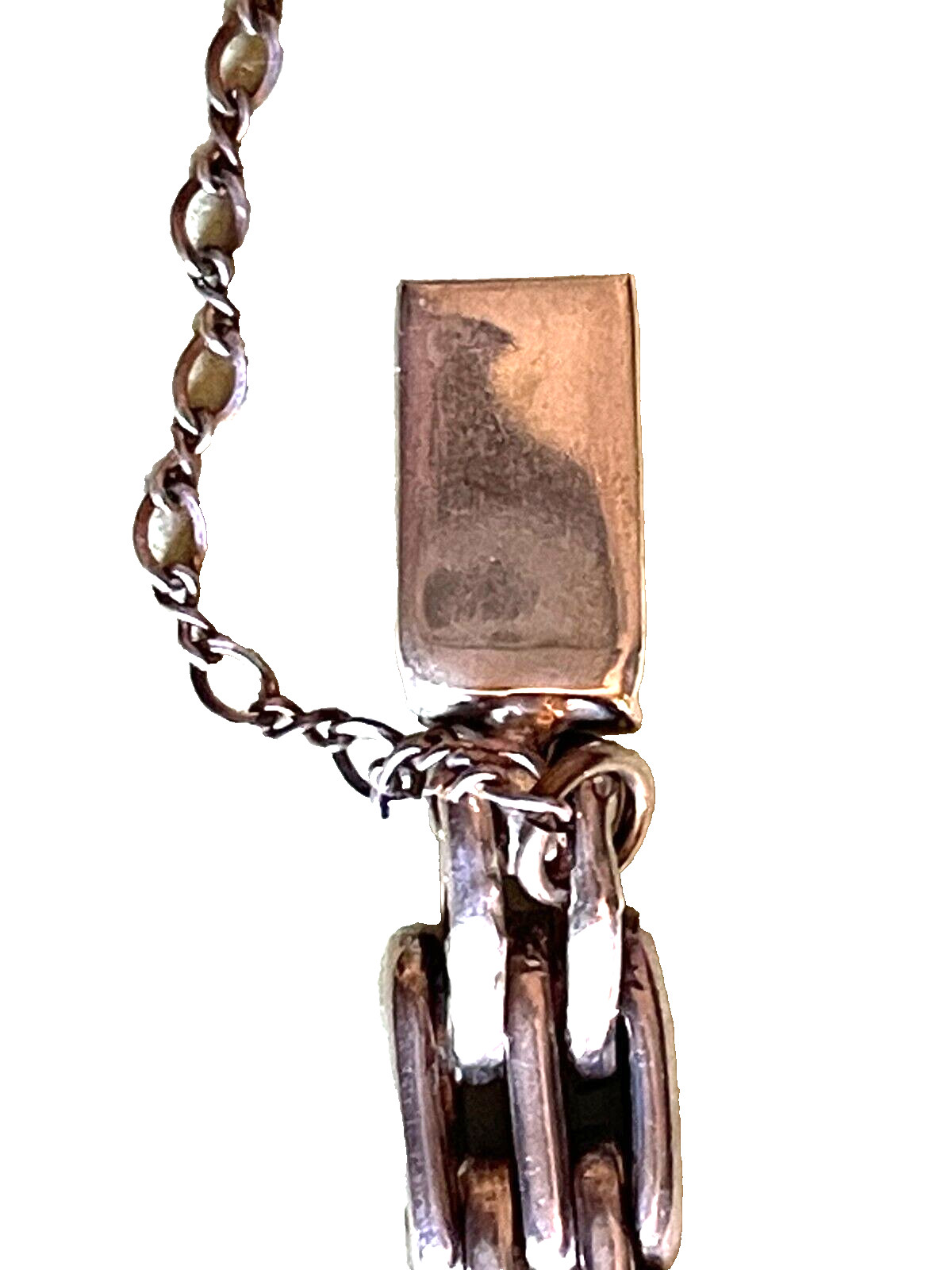 Vintage Solid Sterling Silver Chain Link Bracelet… - image 8