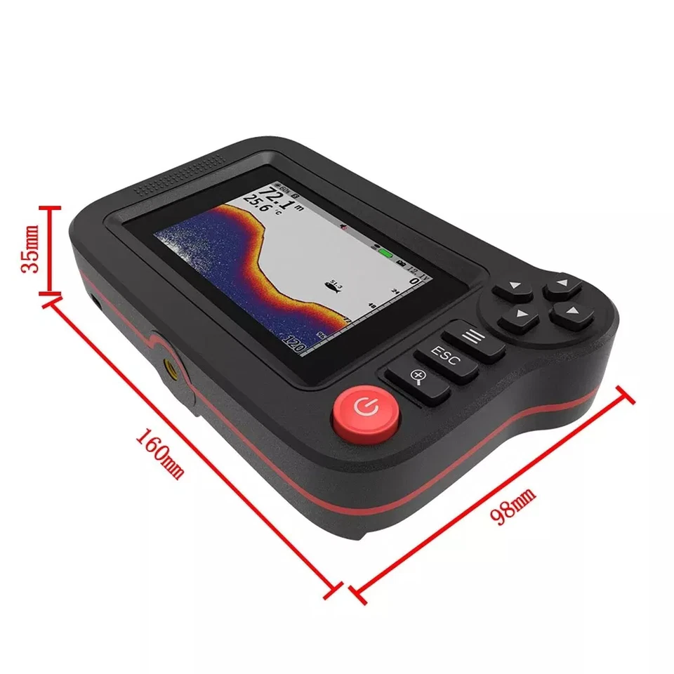 Underwater 3.5" Depth Sounder With Fishing Detector Wireless Sonar Fish Finder - Image 4 of 4