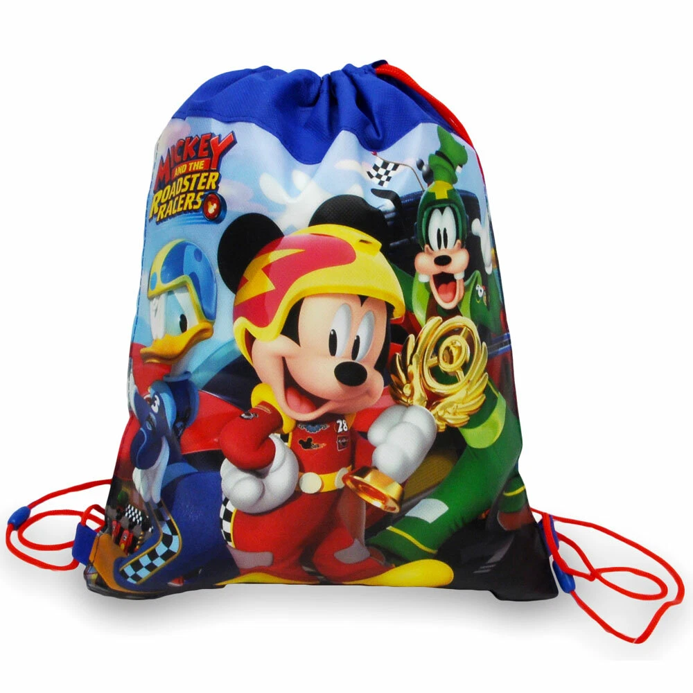 6x Mickey the Roadster Racers Sling Backpack Kids Birthday Party