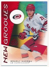 BRADLY NADEAU 2024-25 SP GAME USED RED NEW GROOVES #NG-5 HURRICANES MINT