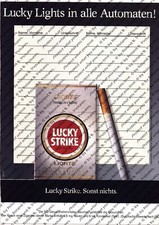 Lucky Strike Werbung Anzeige Reklame