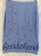Vintage EXPRESS World Brand Skirt Size 9/10 Blue Chiffon Fairy Minimalist