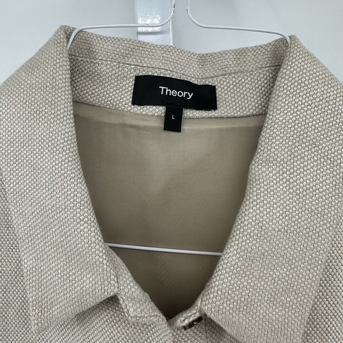 Theory Sleeveless Linen Crop Polo Top, Woman, size Large Retail $275 Summer - Picture 4 of 8