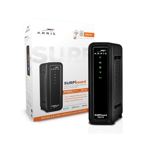 ARRIS (SBG10) - Cable Modem Router Combo - DOCSIS 3.0 16 x 4 Gigabit & AC1600... - Picture 5 of 11