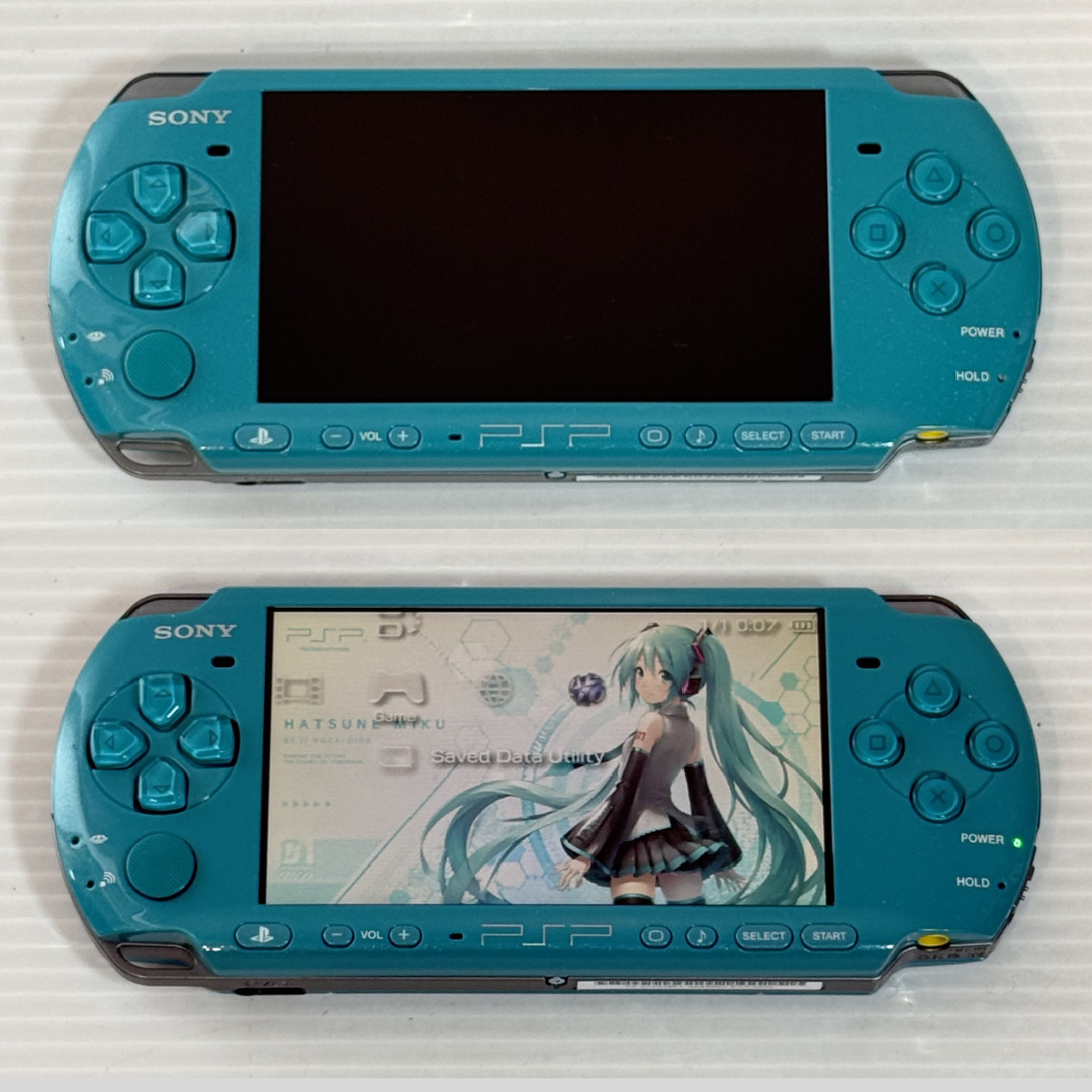 Sony PSP-3000 Console Miku Hatsune DIVA 2nd Limited w/Pouch, etc
