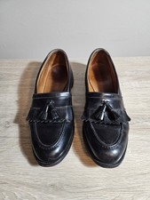 Allen Edmonds Newport Black Dress Shoes 12D Leather USA Kiltie Tassel Loafers