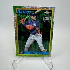 2025 Topps Update Series Cam Smith RC Green Mojo Silver Pack /99 Astros #U90C-96