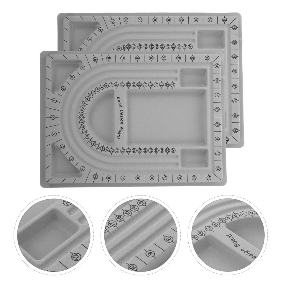 2 Pcs Perlen Brett Schmuckherstellung Schmuckdesign Perlentabletts - Bild 3 von 4