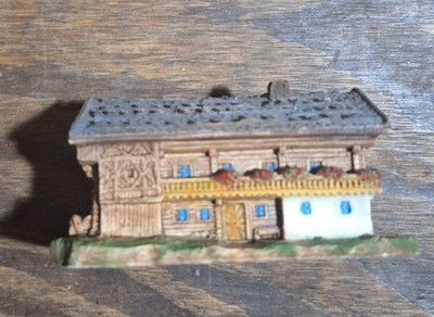 VINTAGE Germany 1950's ANNO DOMINI BAYERN Hand Painted SUMMER COTTAGE Bavarian