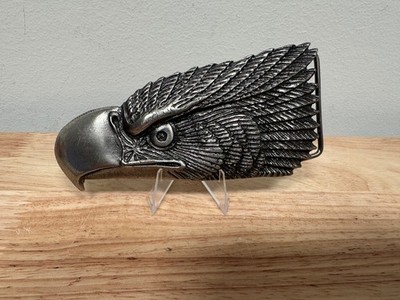 Pewter American Bald Eagle Head Belt Buckle - Fast Free Shipping!