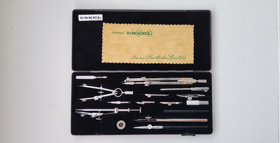 Essel Vintage Zeichner Set technische Zeicheninstrumente Kompass im Etui
