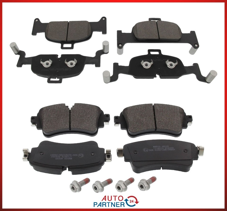 PowerSport Bremsen-Kit Vorne & Hinten – Mit Keramik-Belägen Und Rotoren – Für Kia Rio, Dodge Attitude
