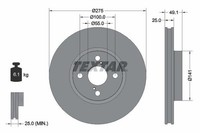 2 X Bremsscheibe Textar 92126003 FüR Toyota Corolla