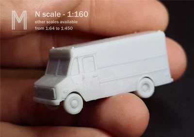 1/64 1/76 1/87 N Z GMC CHEVY VAN post postal car miniature diorama modelisme - Photo 1/4