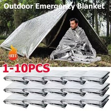 10/6/4/2 Pack Emergency BLANKET Thermal Survival Safety Mylar Heat 82" X52"