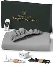 Grounding Sheets Queen, 12 Pure Silver, Organic Cotton, Cool, Soft, Fitted E...