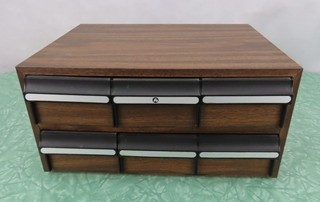 Vintage Retro Audiosonic Cassette Tape Storage drawers Holds 246 tapes