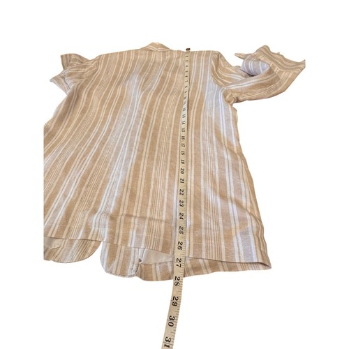 Ellen Tracy Tan Stripe Blazer Womens size Large - Picture 7 of 9