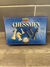 Vintage 1990 Spears Games, Plastic Chess Men Pieces Bonus Draft Pieces Boxed.