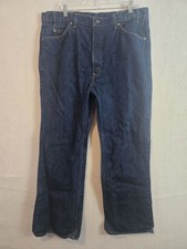 Levis Straight Fit Mens Jeans 40 x 30 Dark Wash Denim Orange Tab