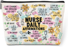 Daily Affirmations Makeup Bag Nurse Accessories for Work Nurse Gifts Nursing Stu