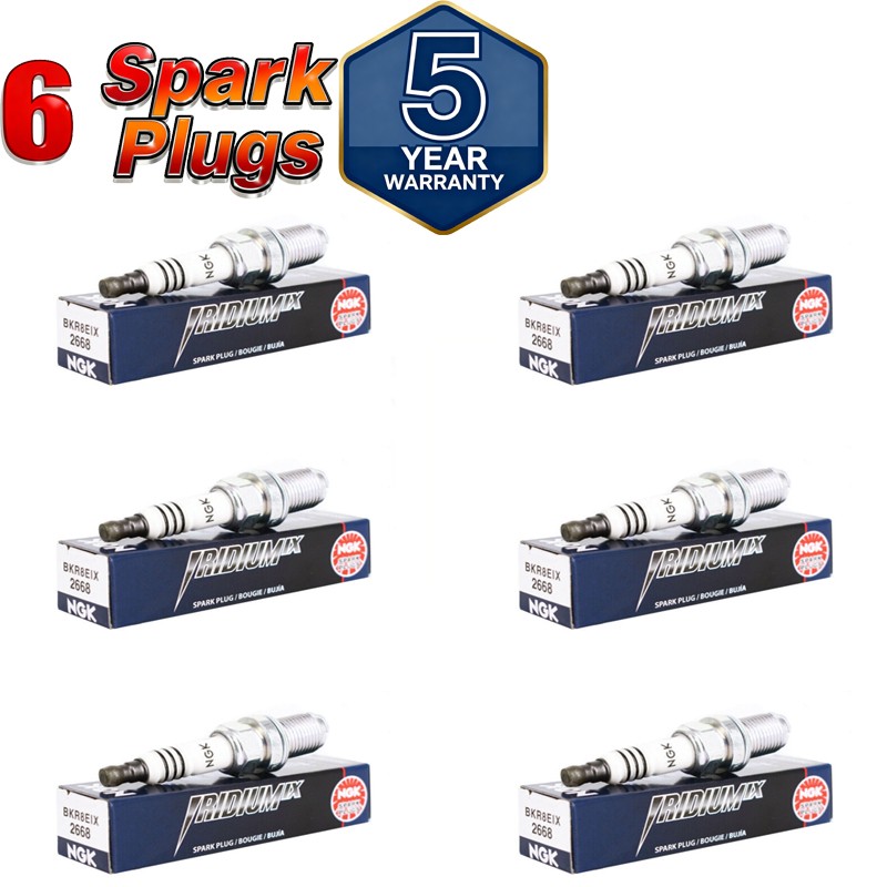 6PCS NGK 2668 - Iridium IX Spark Plugs BKR8EIX for Audi A6 Quattro Q5 Q7 S4