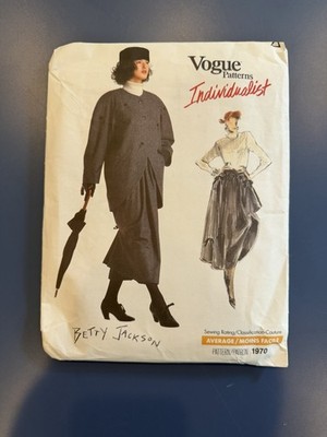 Uncut Vogue Patterns Individualist By Betty Jackson 1970 Sz 6-8-10 