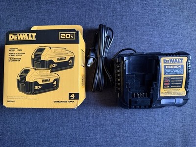 Dewalt DCB240-2 20V Max 4AH LI-ION Batteries (2 Pack) + Charger