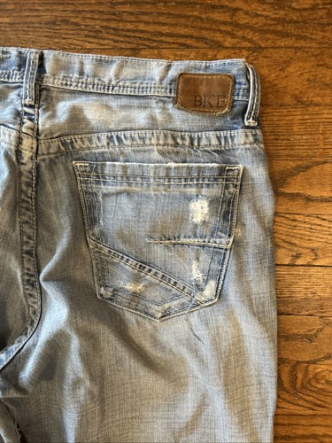 BKE Seth Jeans Men’s 38 Blue Straight Denim Buckle Wide Leg Y2K Style Lot Of 2 - Picture 7 of 12